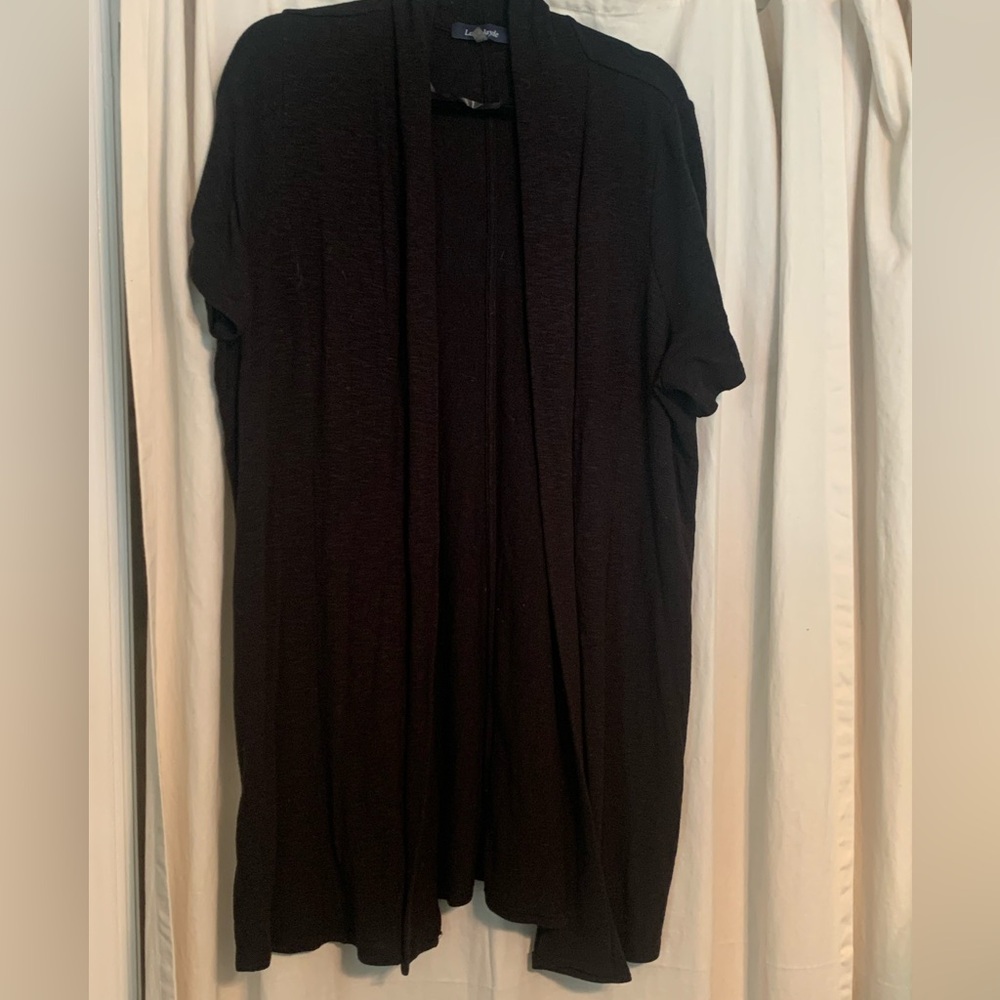 Black Open Front Cardigan